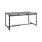 Armen Living Royal 5 Piece Black Aluminum and Teak Outdoor Dining Set with Dark Gray Fabric 840254332836 - alternate 7